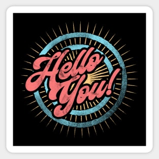 Hello You Typography Sticker